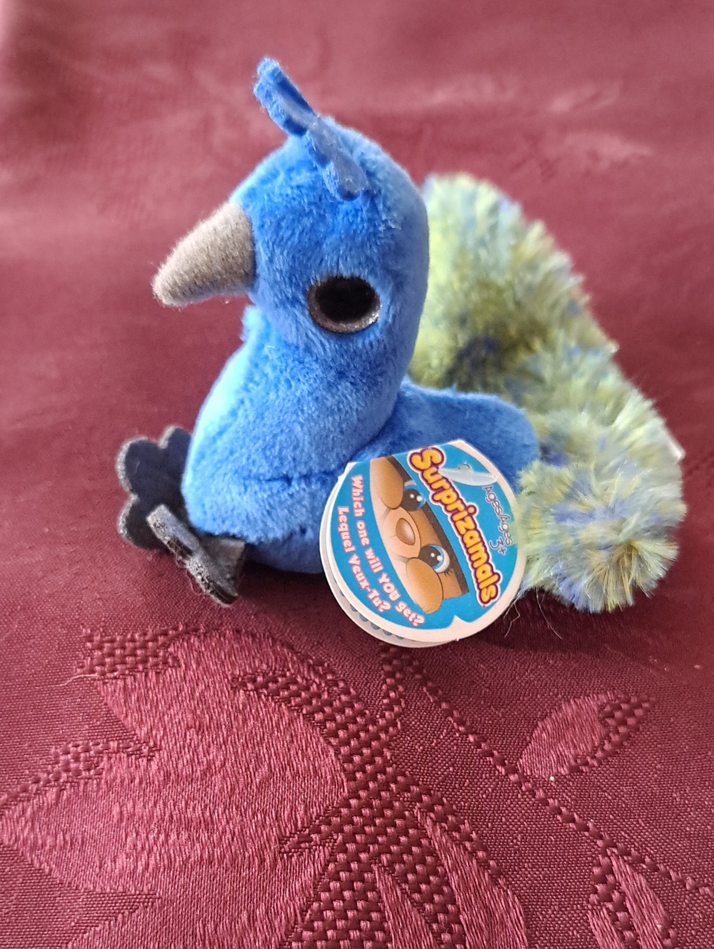 Surprizanamals Blue Peacock Plush Toy -